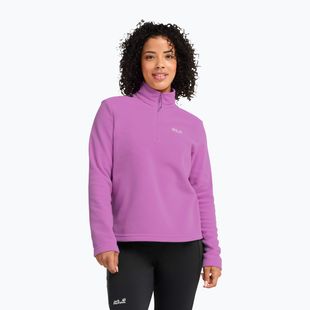 Fleecejacke für Damen Jack Wolfskin Taunus 100 Half Zip foxglove
