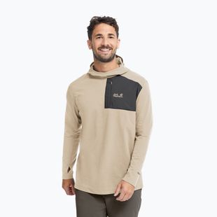 Herren-Trekkingsweatshirt  Jack Wolfskin Sucol Hoody oyster
