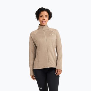 Fleecejacke für Damen Jack Wolfskin Anytrail Full Zip oat