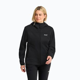 Damen-Softshelljacke Jack Wolfskin Windhain 2 Hoody black