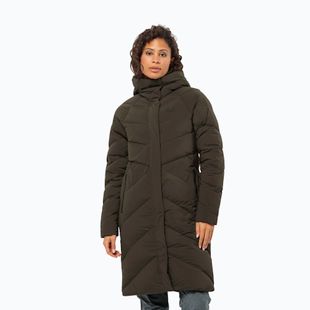 Damen Daunenmantel Jack Wolfskin Marienplatz Coat obsidian moss