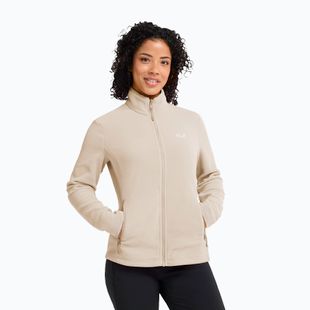 Fleecejacke für Damen Jack Wolfskin Taunus 100 Full Zip oyster