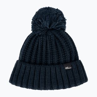 Damen Wintermütze Jack Wolfskin Highloft Knit Beanie nachtblau