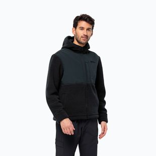 Herren Jack Wolfskin Felslicht Kapuzenfleece-Sweatshirt nachtblau