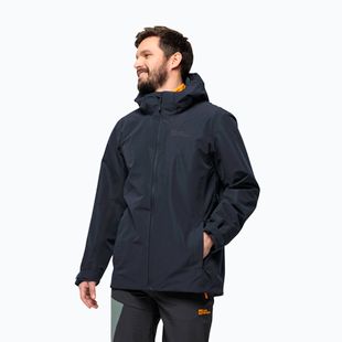 Jack Wolfskin Herren Regenjacke Fernblick 2L Nachtblau
