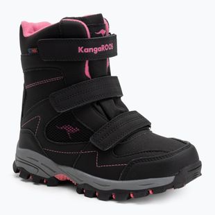 KangaROOS K-Robi KTX jet schwarz/rosa Kinderschneestiefel