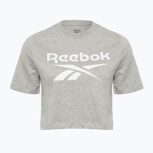 Shirt Damen Reebok Identity Big Logo Crop Tee medium grey heather