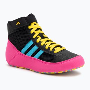 Kinder-Boxschuhe adidas Havoc core black/signal cyan/yellow
