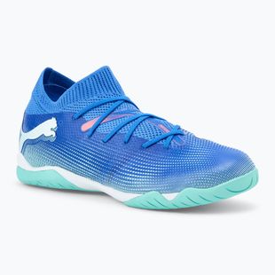 Fußballschuhe Kinder PUMA Future 7 Match It + Mid Jr bluemazing/puma white/electric peppermint