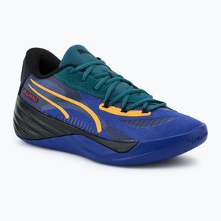 Basketballschuhe Herren PUMA All-Pro Nitro Crowd Craze lapis lazuli/cold green/puma black
