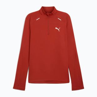 Herren Laufsweatshirt PUMA Run Cloudspun 1/4 Zip mars rot