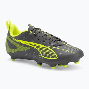 Fußballschuhe Kinder PUMA Ultra 5 Play FG/AG Jr matte aged silver/yellow alert/puma aged silver