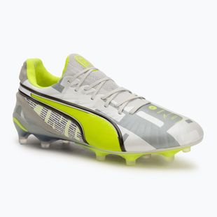 Fußballschuhe Herren PUMA King Ultimate Forever FG/AG feather gray/electric lime/puma white/flat light gray