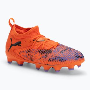 Fußballschuhe Kinder PUMA Future 8 Match Creativity FG/AG Jr orange poppy/puma black/dark amethyst