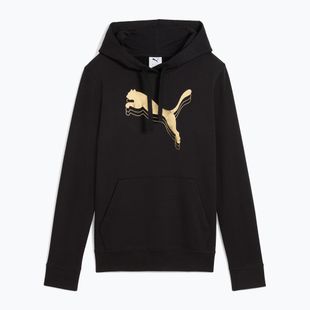 Hoodie Sweatshirt Damen PUMA ESS Metalic Hoodie TR puma black/metallic gold