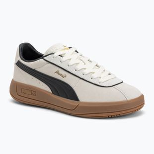 Schuhe Damen PUMA Club Klassika Suede warm white/puma black/puma gold