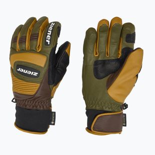 Skihandschuhe Herren ZIENER Guard GTX + Gore Grip PR alpine dark/brown