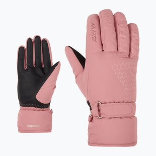 Damen-Skihandschuhe ZIENER Kisar Aquashield rose blossom