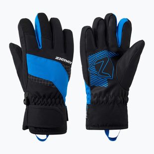 Kinder Skihandschuhe ZIENER Luuki-Z Aquashield black/persian blue