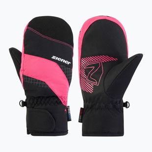 Kinder Skihandschuhe ZIENER Luuki-Z Aquashield black/pop pink