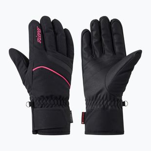 Damen-Skihandschuhe Ziener Khania-Z PR Glove black/pink lily