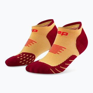 CEP Herren Kompressionssocken Run No Show 5.0 marigold/burgundy