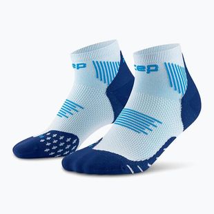 CEP Herren Kompressionssocken Run Low Cut 5.0 ice/blau