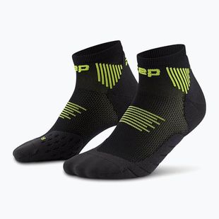 CEP Herren Kompressionssocken Run Low Cut 5.0 schwarz/lime