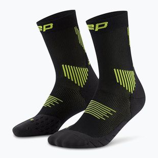 CEP Herren Kompressionssocken Run Mid Cut 5.0 schwarz/lime