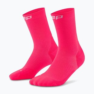 Männer Kompressionsstrümpfe CEP Run Mid Cut 5.0 pink