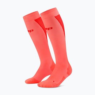 Herren­socken CEP Ultralight Tall 4.0 neon coral/red