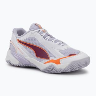 Handballschuhe Damen PUMA Solarstrike 4 puma white/heat fire/lilac crush berry