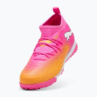 Kinder Fußballschuhe PUMA Future 9 Match TT + Mid Jr poison pink/puma wht/sun stream/bright aqua/puma blk