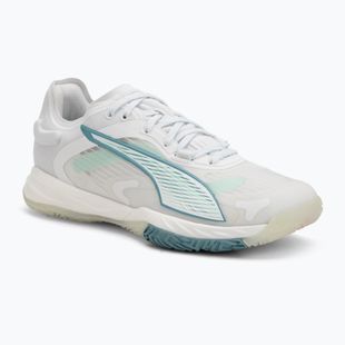 Damen-Handballschuhe PUMA Accelerate Nitro SQD 4 Game On puma white/baltic sea blue/fresh water