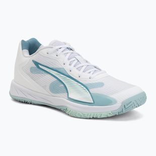 Handballschuhe PUMA Accelerate Pro 4 Game On puma white/baltic sea blue/fresh water
