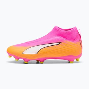 Kinder Fußballschuhe PUMA Ultra 6 Match+ LL FG/AG Jr poison pink/puma white/sun stream/bright aqua/puma black