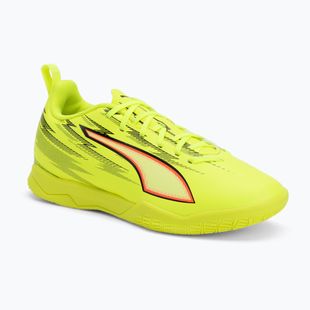 Kinder-Fußballschuhe PUMA Ultra 6 Play IT Jr Yellow Alert/Puma Black/Glowing Red/Lime Squeeze