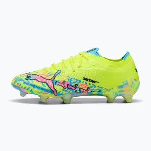 Fußballschuhe PUMA Ultra Nitro 7 Ultimate Advanced Level FG puma white/blue glimmer/pink glimmer/yellow alert