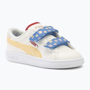 PUMA Smash 3.0 Summer Camp V Inf warm weiß/kamille/puma weiß Kinderschuhe