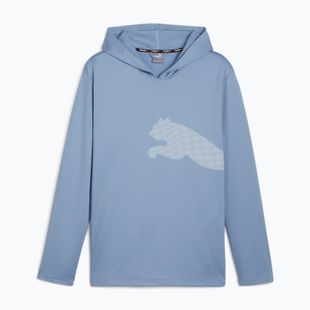 Training Sweatshirt Hoodie Herren PUMA Train All Day Big Cat Hoodie zen blue