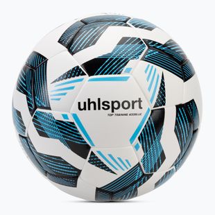 Uhlsport Fairtrade Top Training Addglue Fußball weiß/schwarz/fluo blau Größe 5