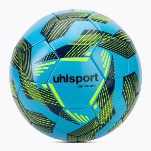 Fußball uhlsport Lite Soft 350 hellblau/navy/fluo grün Größe 4