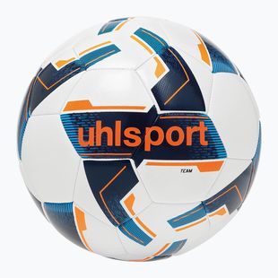 Fußball uhlsport Team weiß/navy/fluo orange Größe 5