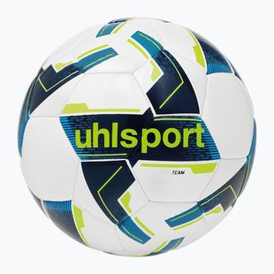 Fußball uhlsport Team weiß/navy/fluo gelb Größe 4