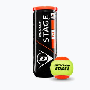 Tennisbälle Dunlop Stage 2 3 pack orange