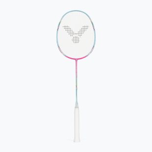 Badminton-Schläger VICTOR DriveX 6SP QM fluorescent rose-red/light blue