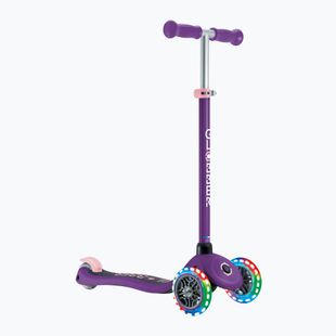 Globber Primo Lights dunkel lila Kinder-Dreirad-Roller