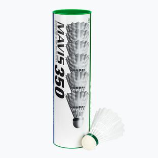 Badminton-Federn YONEX Mavis 350 W 6 pack white