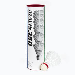 Badminton-Federn YONEX Mavis 350 W 6 pack white