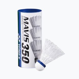 YONEX Mavis 350 W Badminton Federbälle 3 Stück weiß
